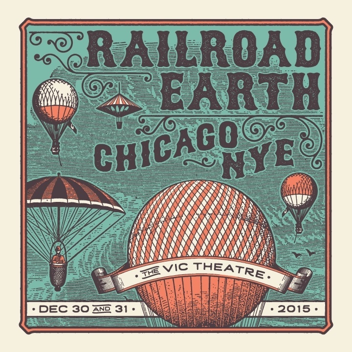 Railroad Earth New Year's Eve Poster Chicago The Vic Theatre