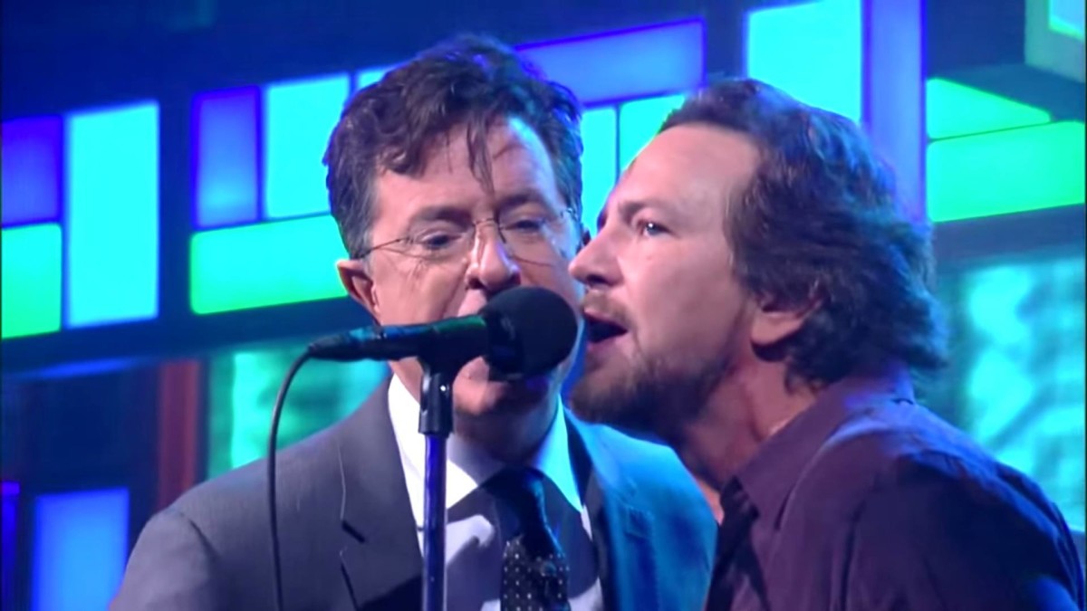 Pearl Jam Appears On 'Late Show With Stephen Colbert'
