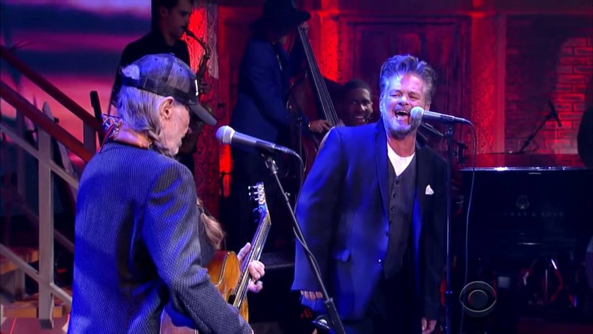 Willie Nelson & John Mellencamp Visit 'The Late Show With Stephen Colbert'