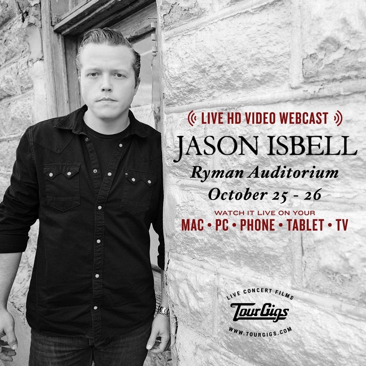 Jason Isbell Ryman Webcast Poster