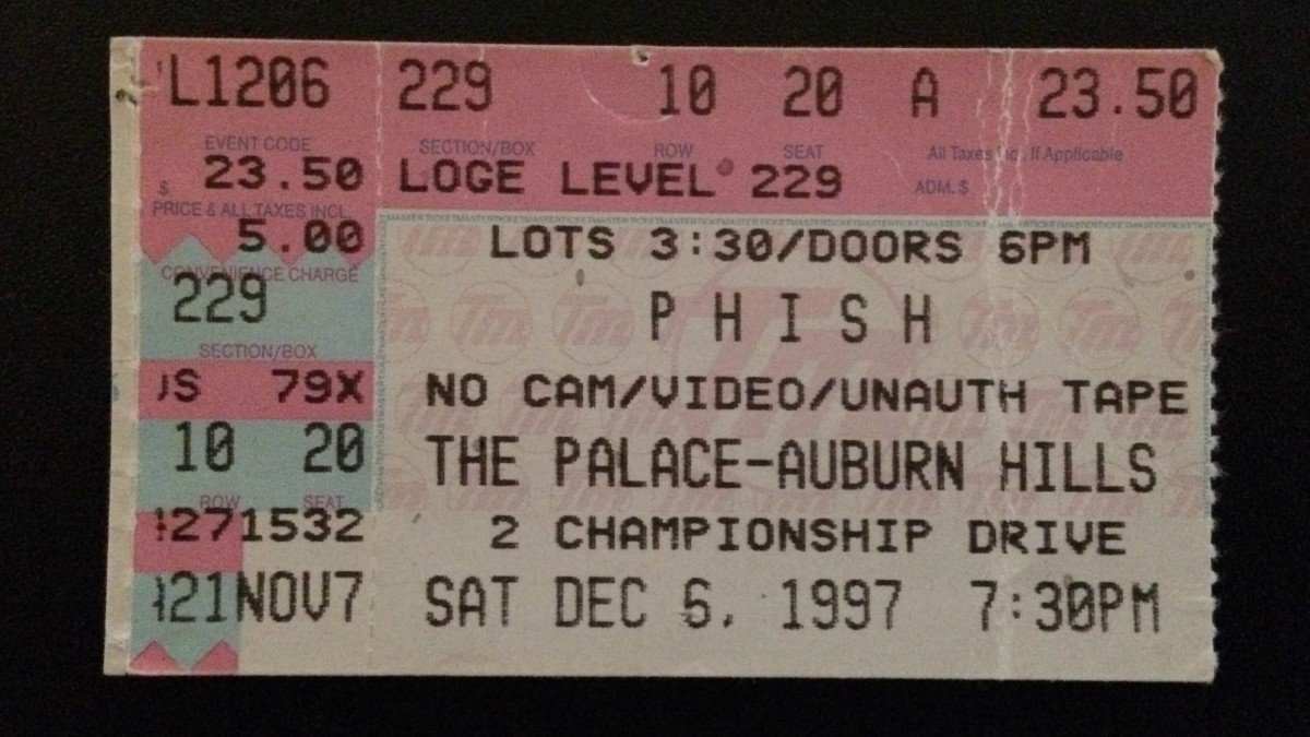 Phish At The Palace In Auburn Hills In 1997