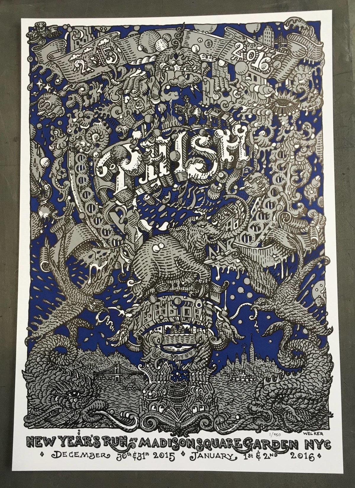 Phish MSG NYE Poster 2 David Welker