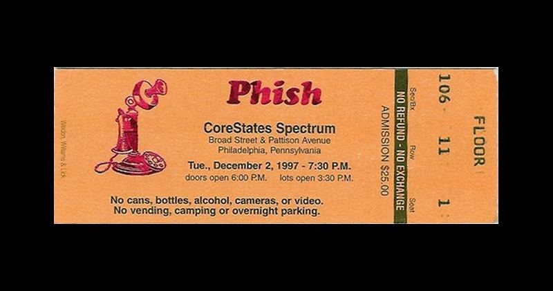 Phish Philly Stub 1997