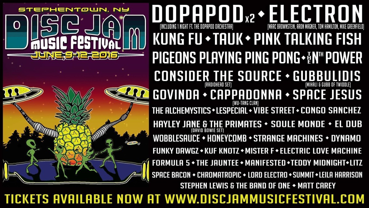 Disc Jam Music Festival Announces 2016 Lineup