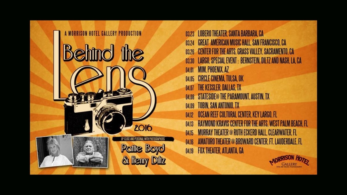 Behind The Lens Tour Featuring Pattie Boyd & Henry Diltz Coming To 13 Cities