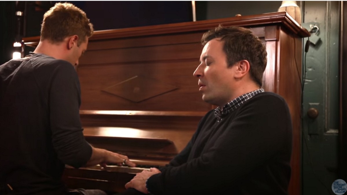 Jimmy Fallon Covers 'Life On Mars?' With Chris Martin Of Coldplay