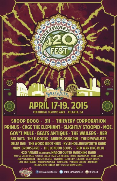 SweetWater 420 Festival Adds Many Acts To Lineup