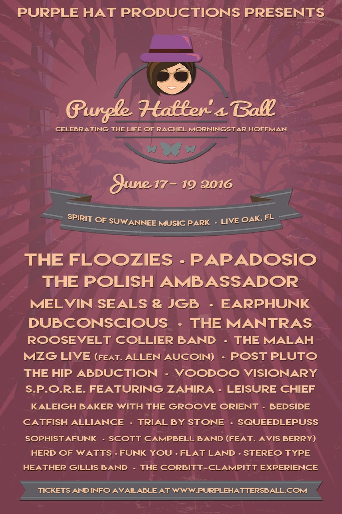 Purple Hatter's 2016 Updated Poster