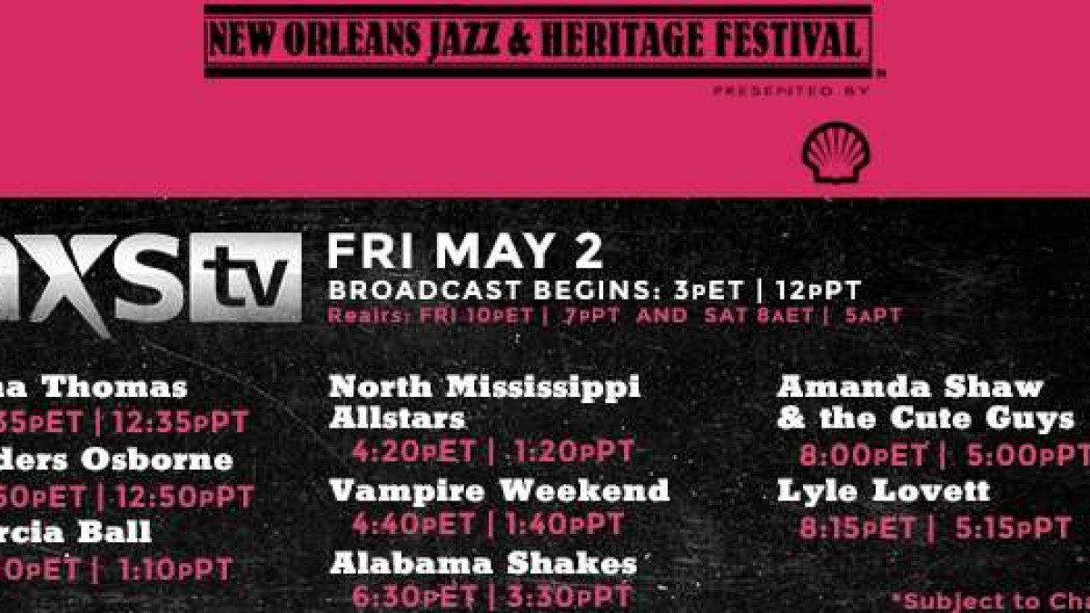 AXS TV Friday Jazz Fest Schedule & Eric Clapton Addition