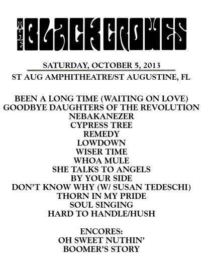 Susan Tedeschi Guests With The Black Crowes In St. Augustine