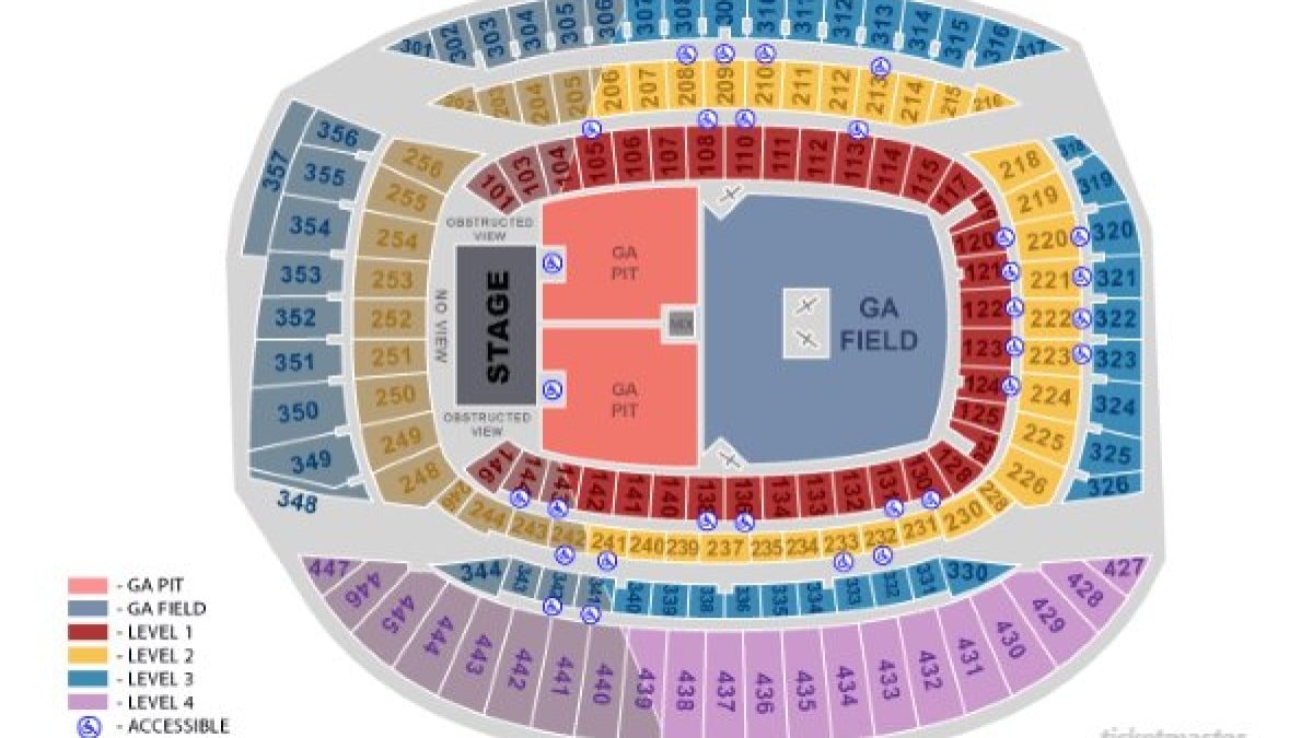 New Seating Chart | Fare Thee Well Grateful Dead 50