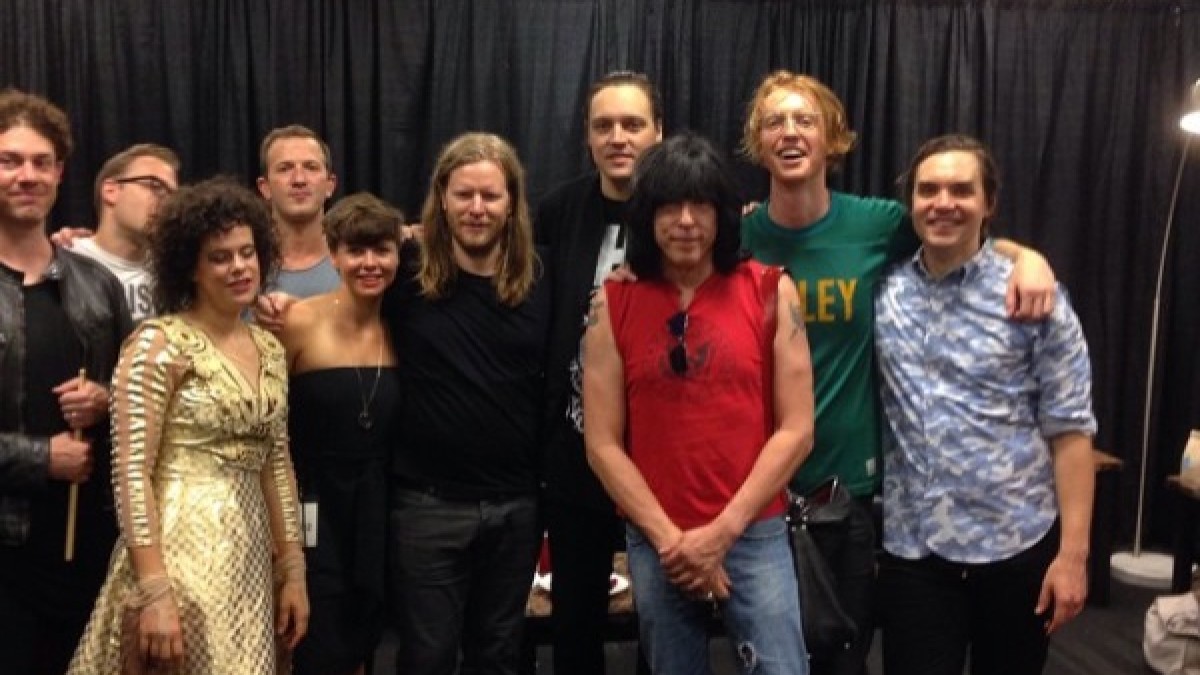 Marky Ramone Guests With Arcade Fire In Brooklyn