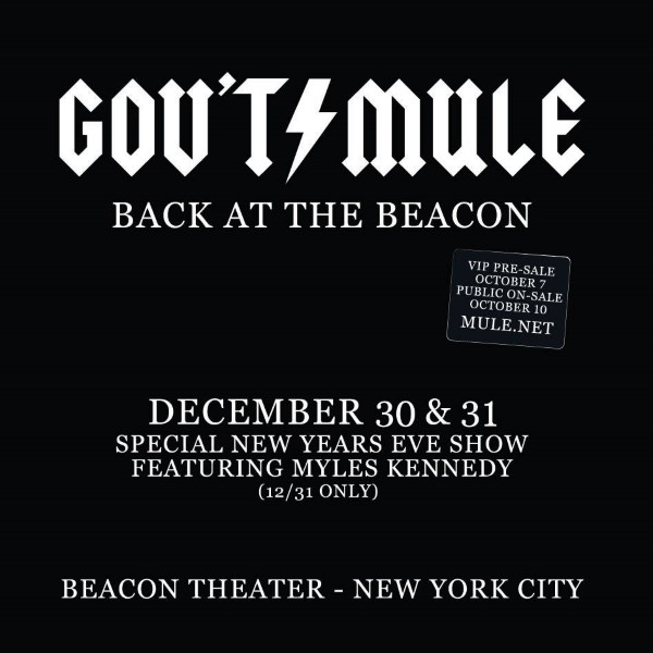 Gov't Mule Announces New Year's Run & Live Releases