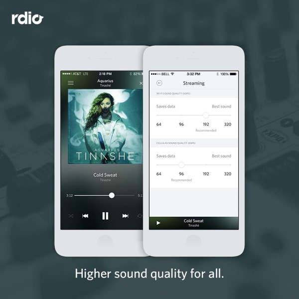 Rdio Converts Catalog To Higher Sound Quality Format