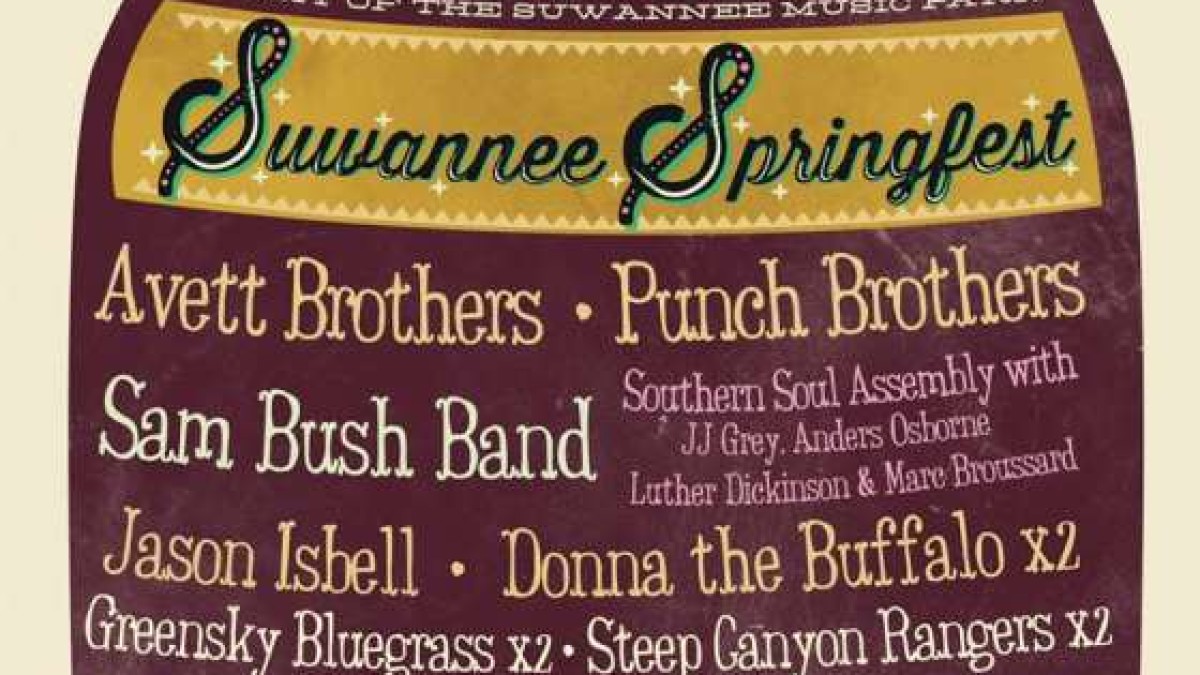 Suwannee Springfest Lineup | Avett Brothers, Sam Bush, Punch Brothers