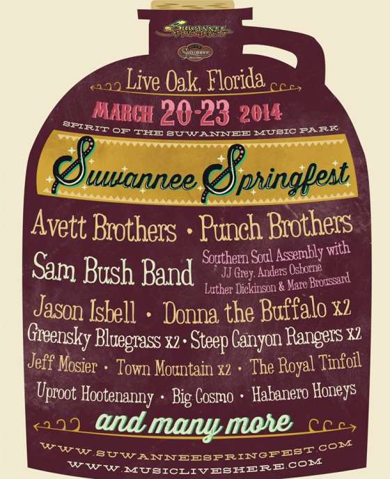 Suwannee Springfest Lineup | Avett Brothers