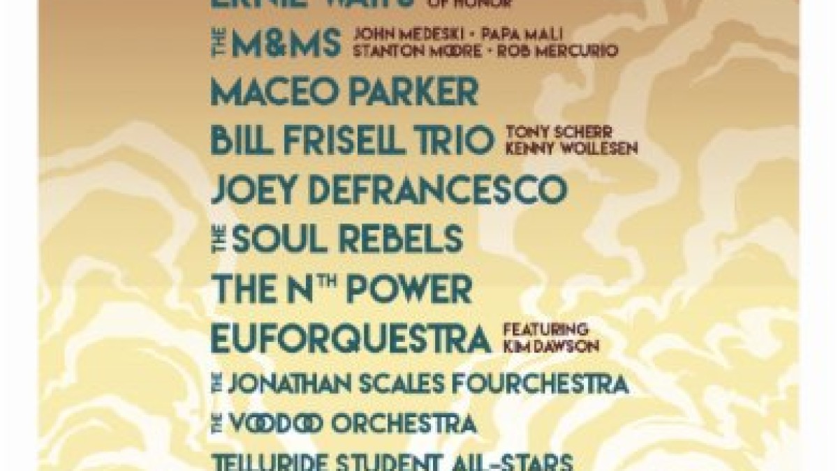 Telluride Jazz Festival 2015 Initial Lineup Announcement