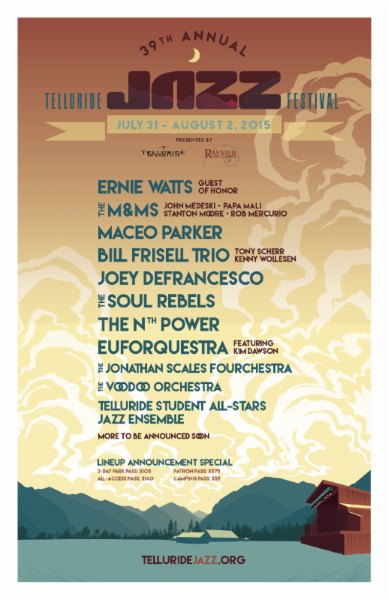 Telluride Jazz Festival 2015 Initial Lineup Announcement