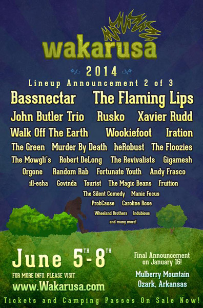 Wakarusa Announces Second Round of Lineup Additions