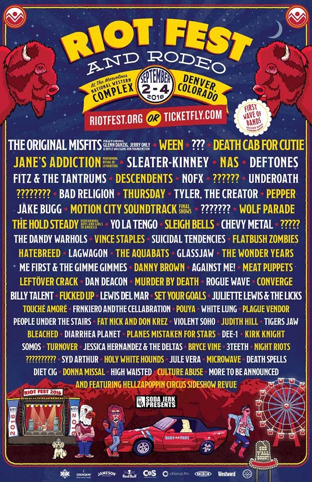 Riot Fest Denver 2016 admat