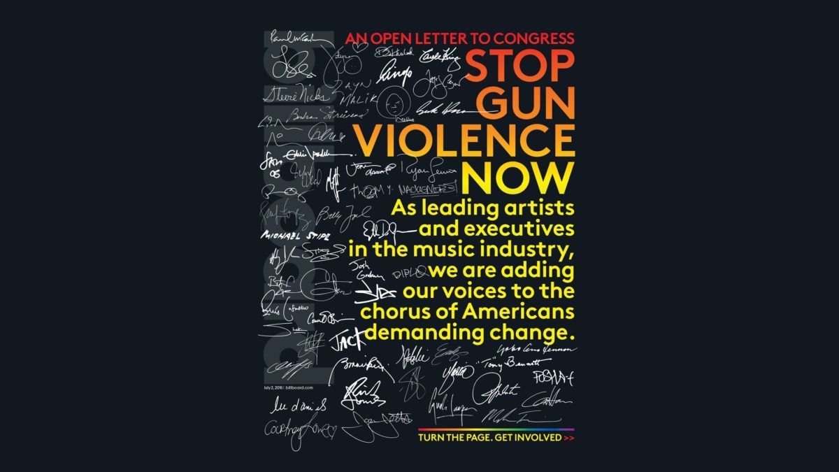 Members Of Music Community Pen Open Letter To Congress Regarding Gun Violence