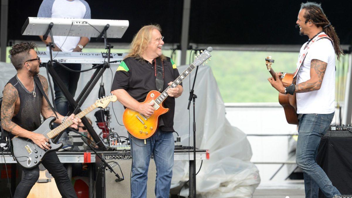 Warren Haynes Guests With Michael Franti & Spearhead During Shortened Sunday At Mountain Jam