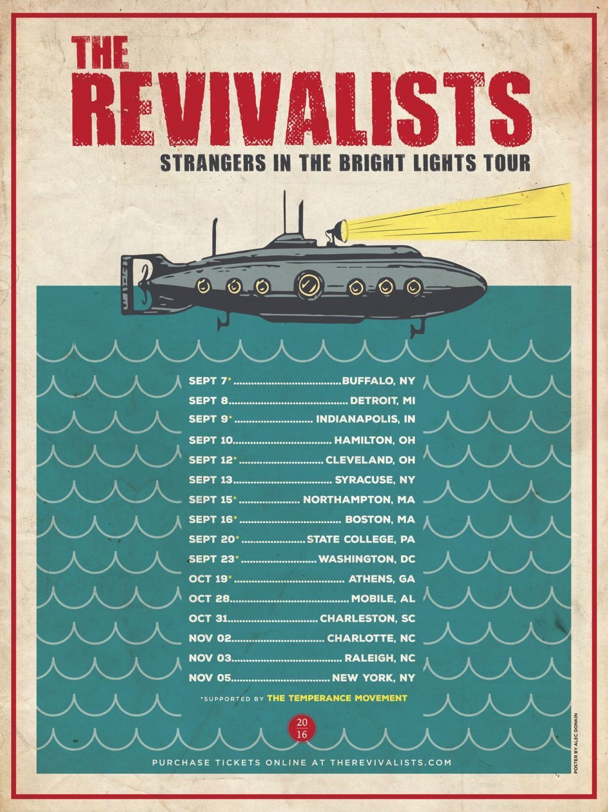 Revivalists 2016 Fall Tour Poster