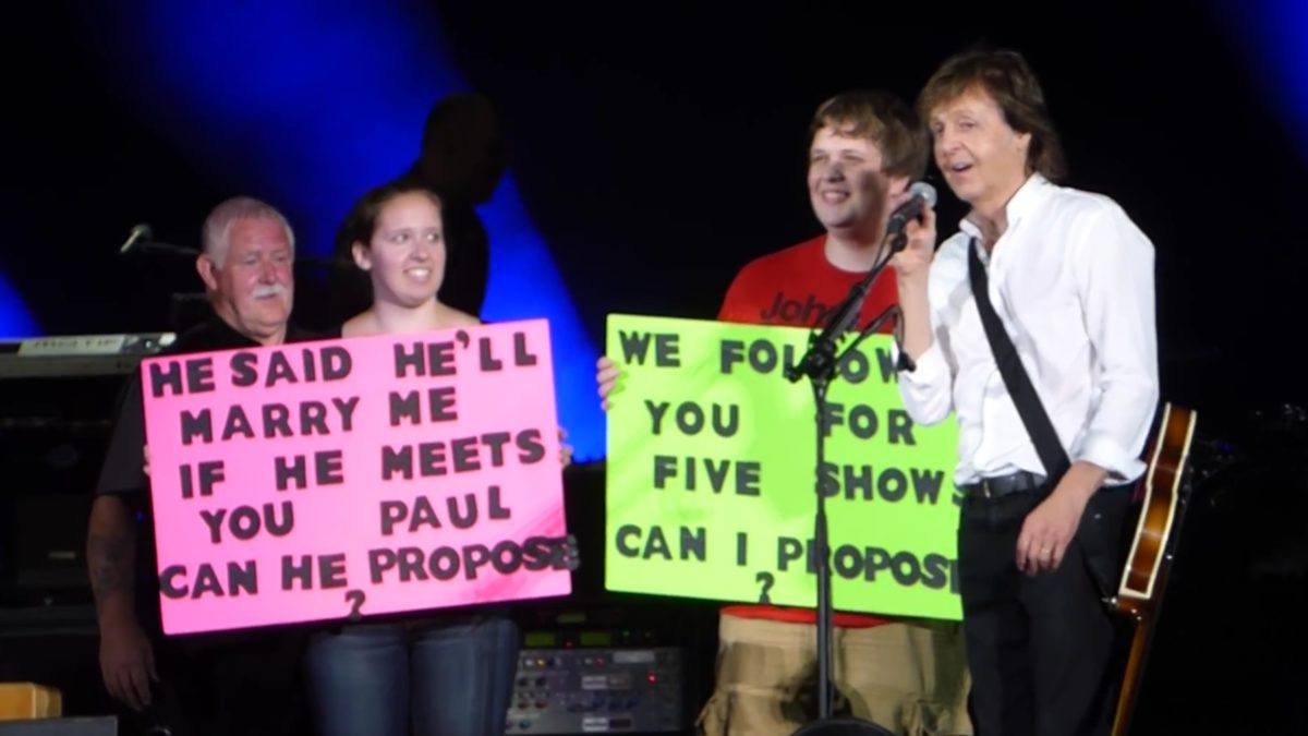 Paul McCartney Brings Fans To Stage For Marriage Proposal In Philadelphia