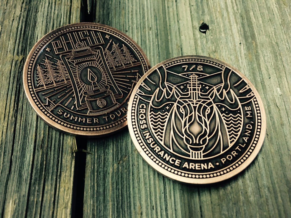Phish Portland 2016 Coins