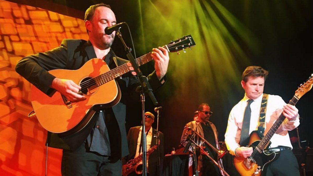 Michael J. Fox Performs With Dave Matthews At Charity Event