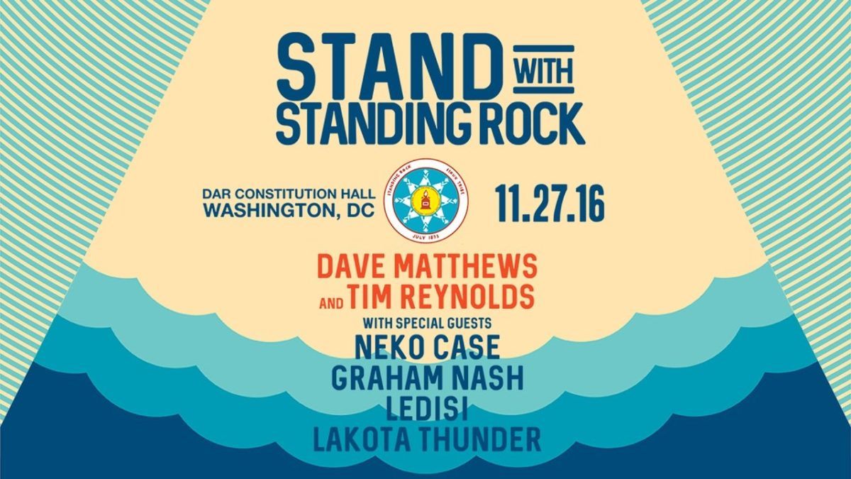 Stand With Standing Rock Concert Featuring Dave Matthews & Tim Reynolds Webcast Announced