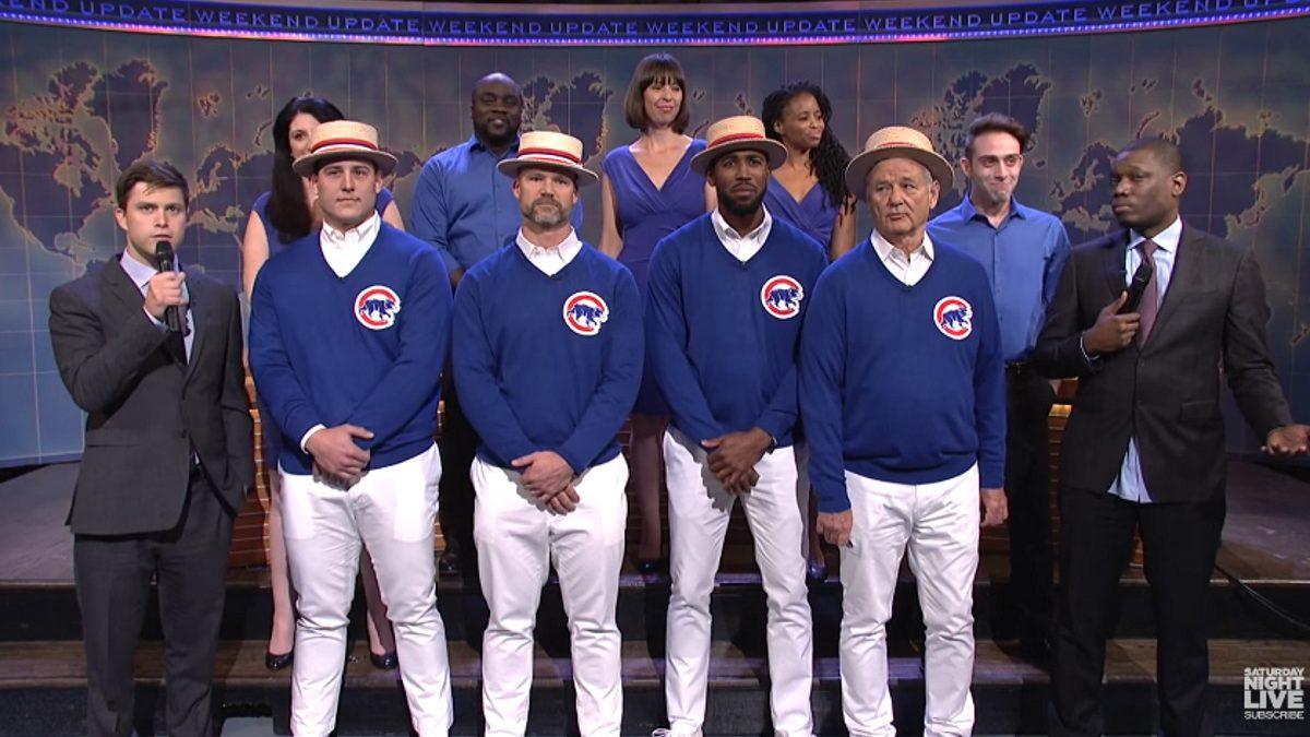Chicago Cubs Players & Bill Murray Sing 'Go Cubs Go' On 'Saturday Night Live'