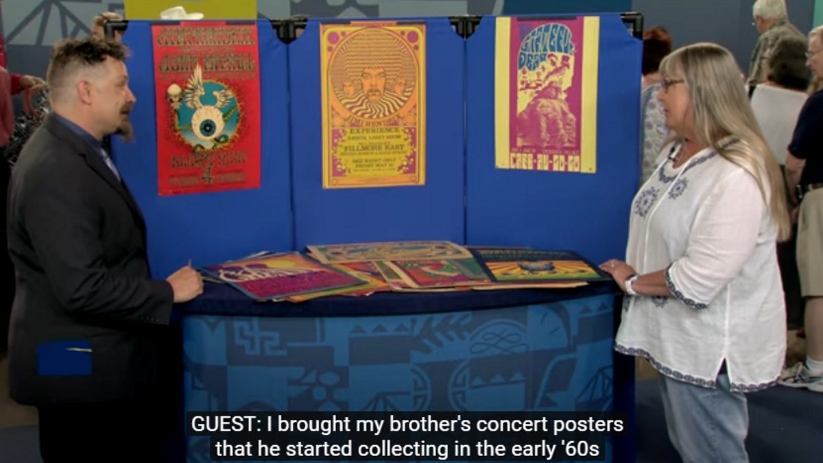 Late 1960's Rock & Roll Poster Collection Featured On Season Premiere Of 'Antiques Roadshow'