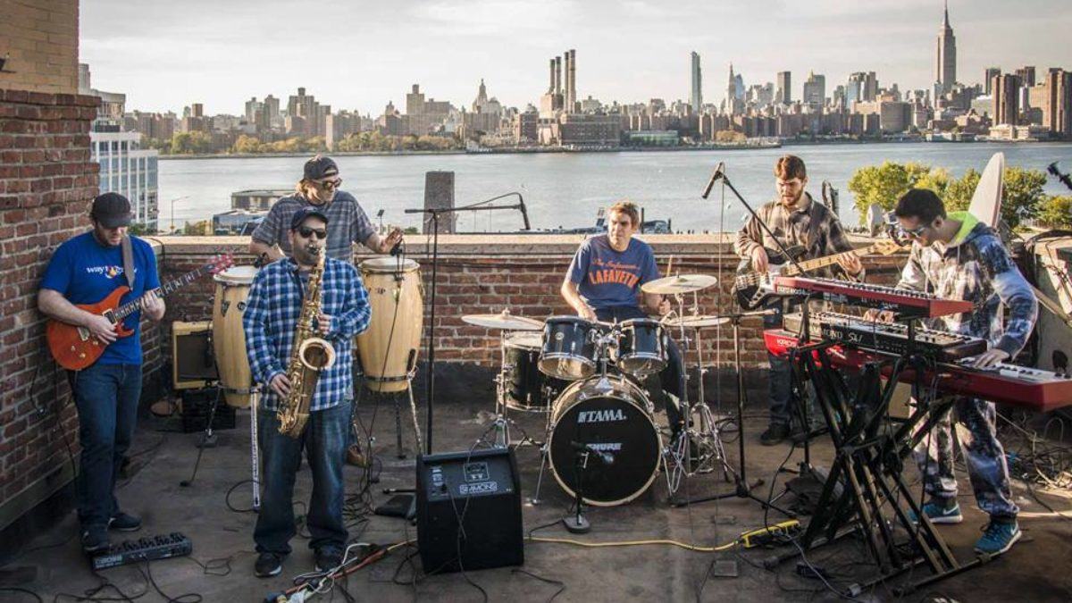 Drone Helps Capture Polyvamp Rooftop Jam In New York City