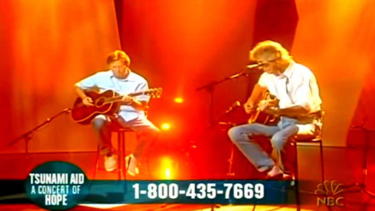 Eric Clapton & Roger Waters Team Up On 'Wish You Were Here' On This Date In 2005
