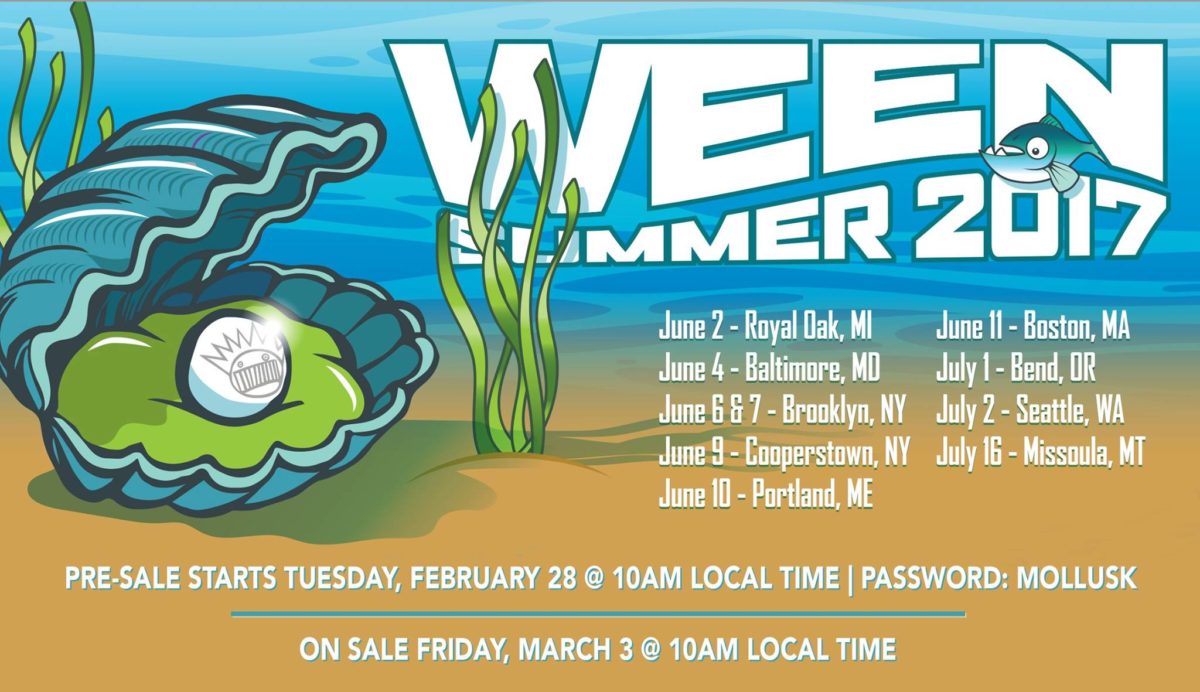 Ween Summer Tour Poster 2017