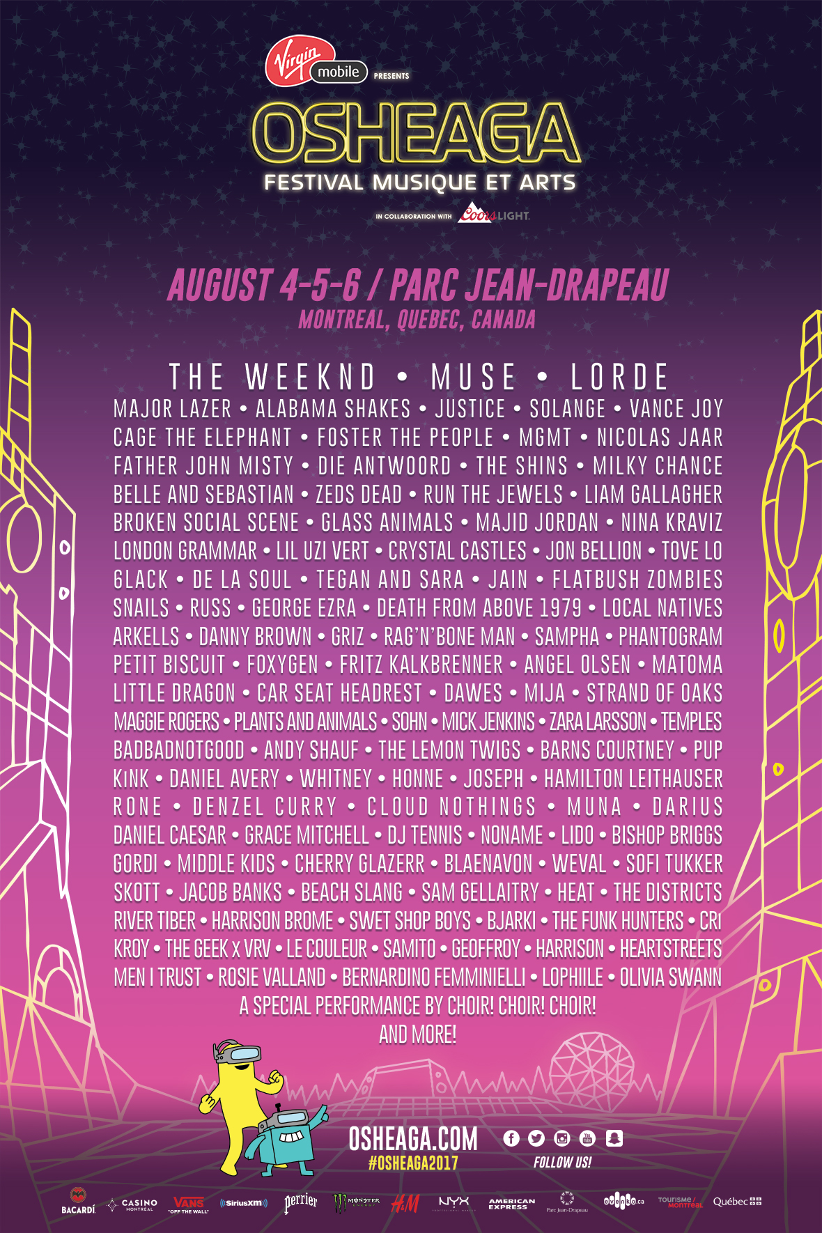 Osheaga Music And Arts Festival Announces 2017 Lineup