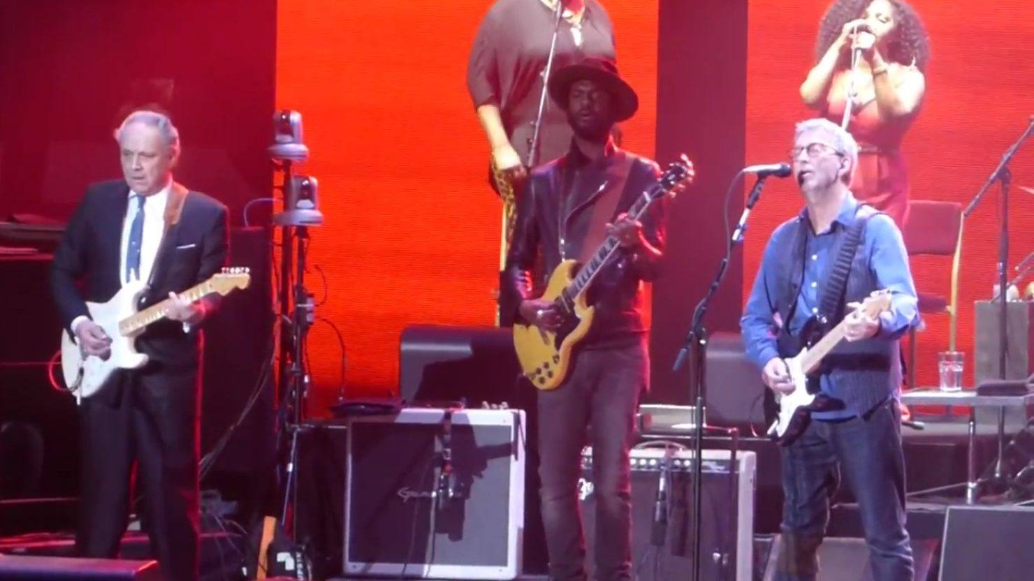Eric Clapton Jams With Gary Clark Jr Jimmie Vaughan At First Show Of 17