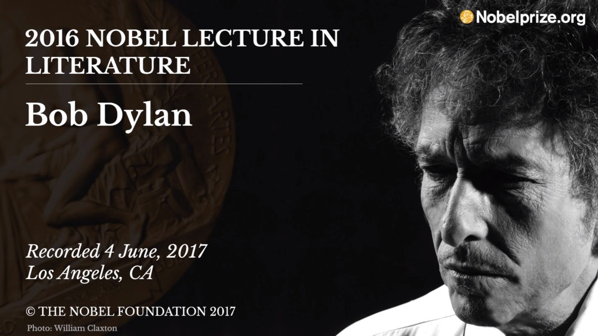 Listen To Bob Dylan Deliver Nobel Prize Lecture