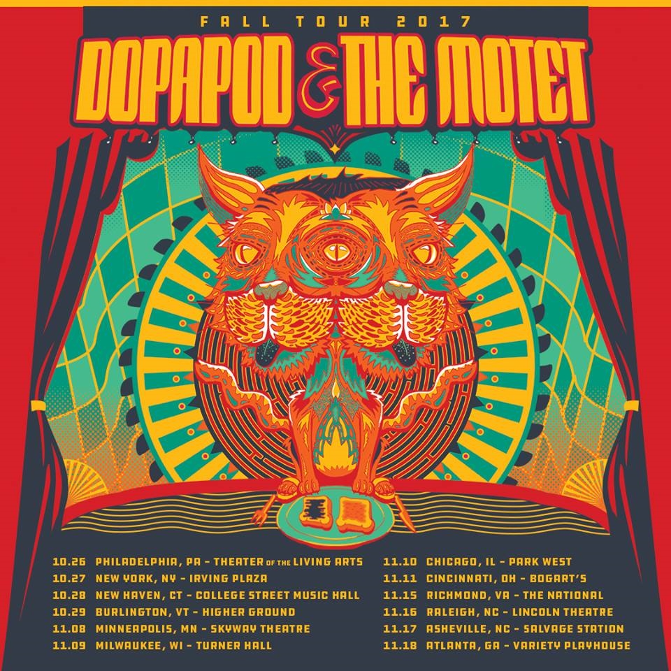 Dopapod Motet Poster Fall Tour 2017