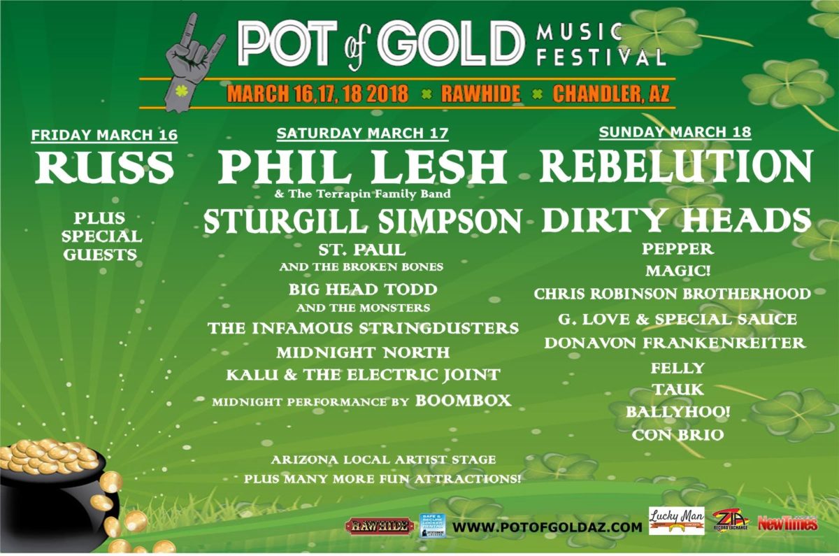 Pot Of Gold Music Festival Announces 2018 Lineup