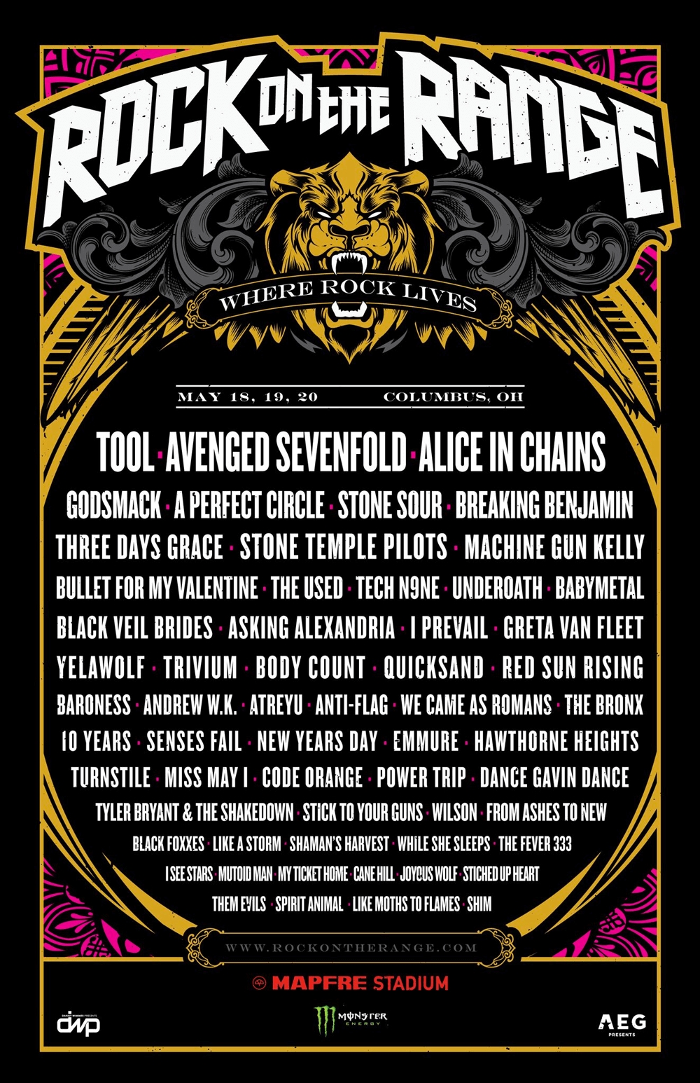 Rock On The Range 2018 Poster - Copy