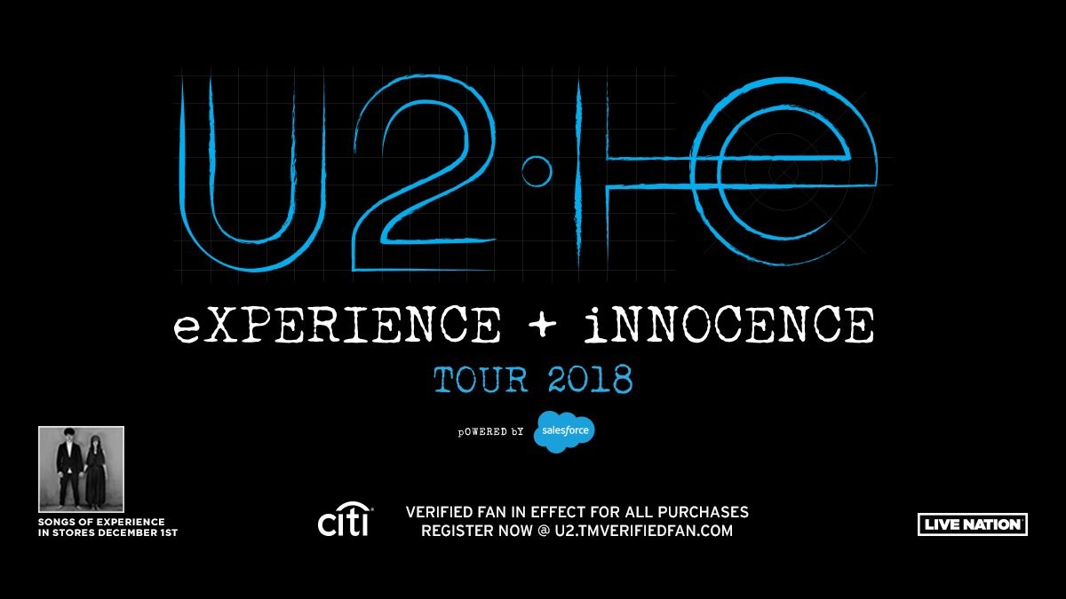 U2 Announces 2018 North American Tour Dates & New Album