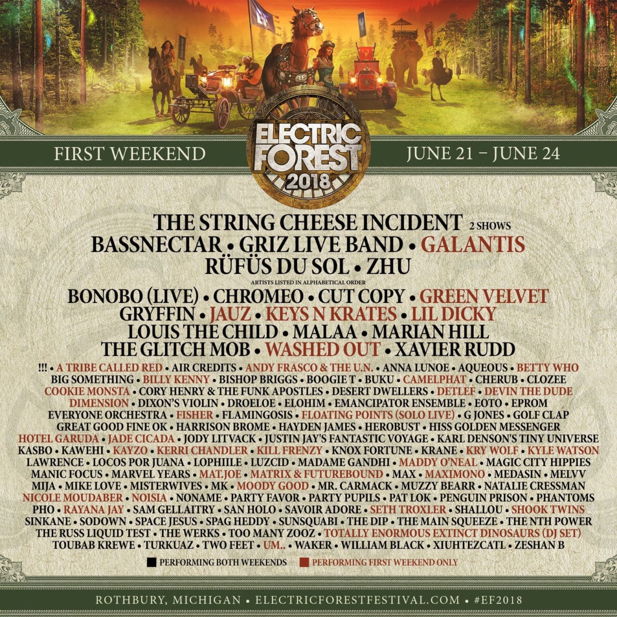 Electric Forest Wknd 1 2018 Poster