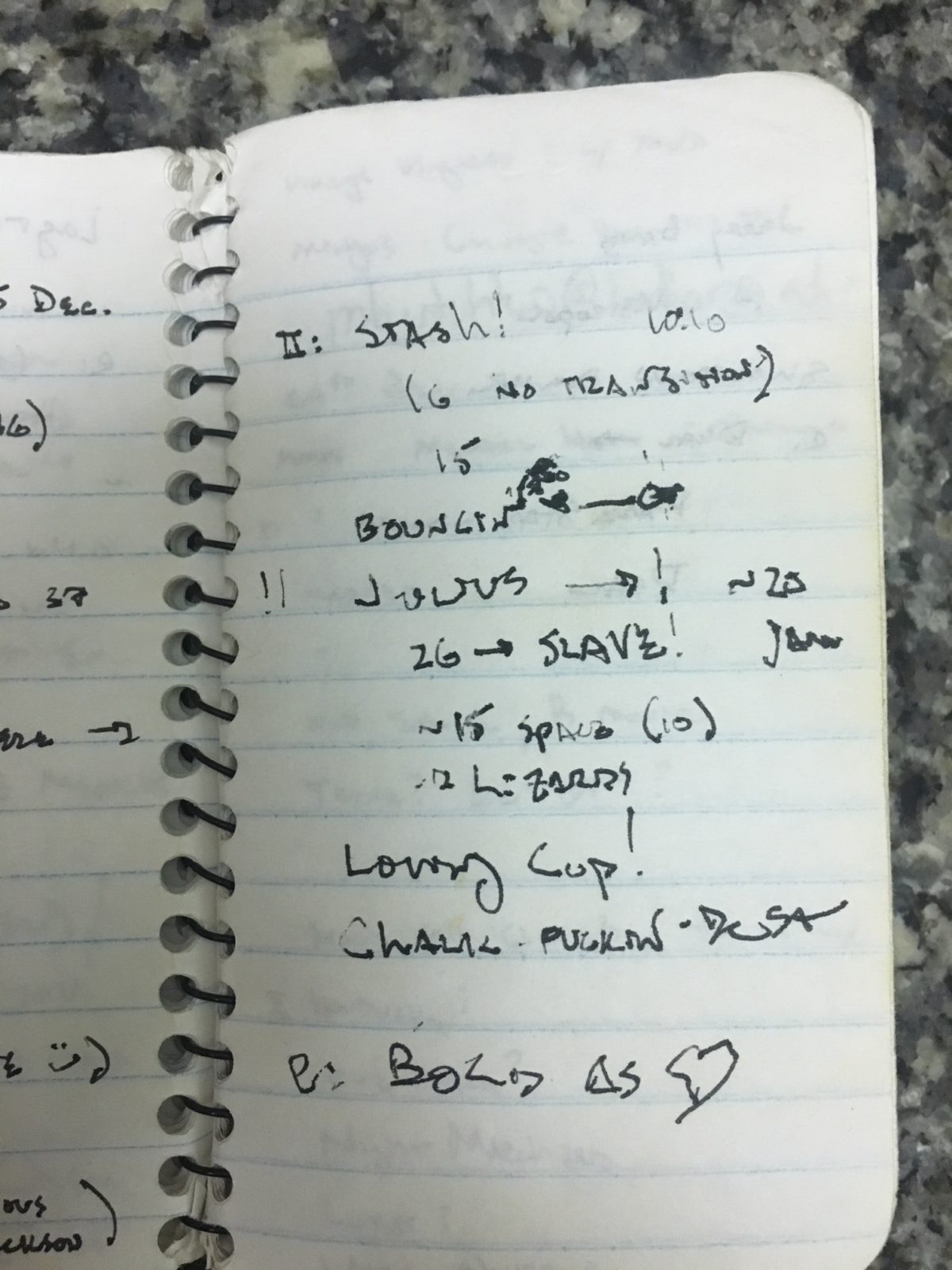 Set Two Welsh Setlist Book