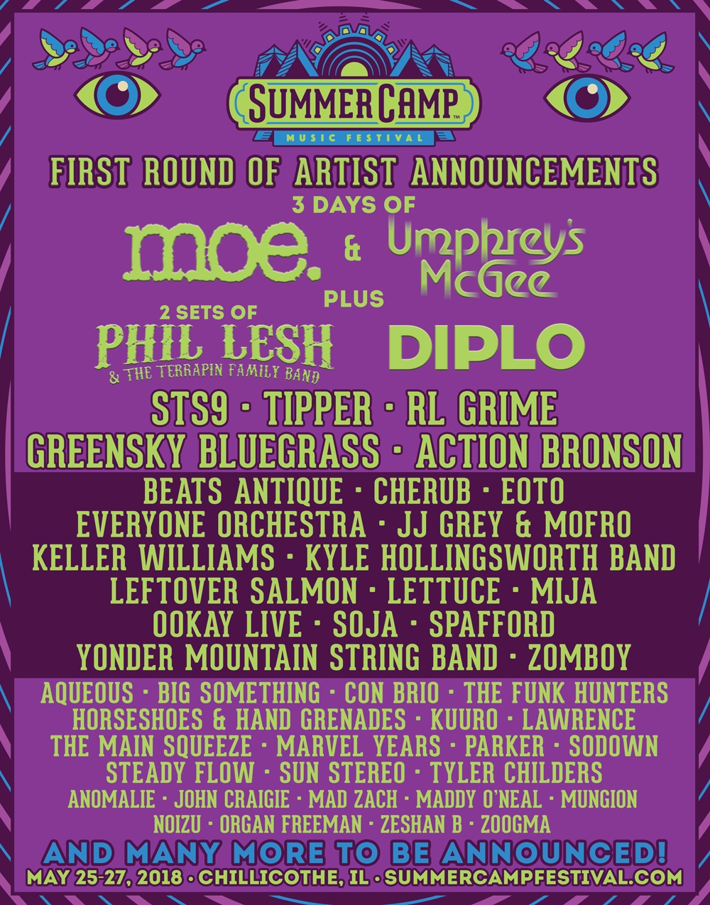 Summer Camp Music Festival Announces Initial 2018 Lineup