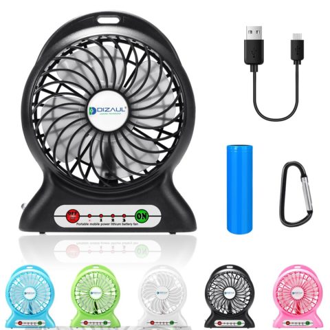 Dizaul Mini USB Fan and Flashlight