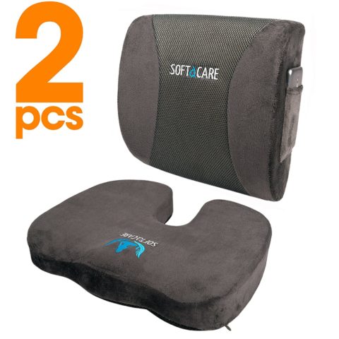 Soft Care Orthopedic Memory Foam Seat and Back Cushion