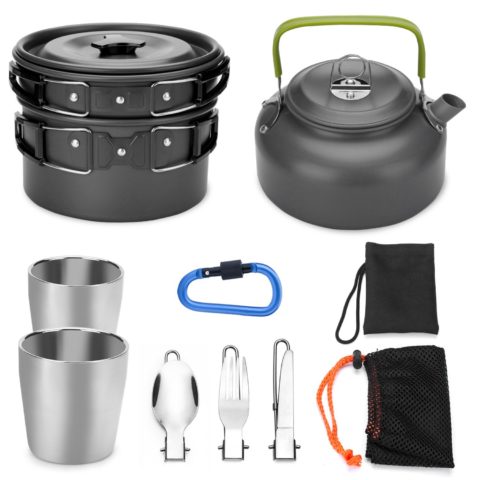 Odoland Camping Cookware Mess Kit