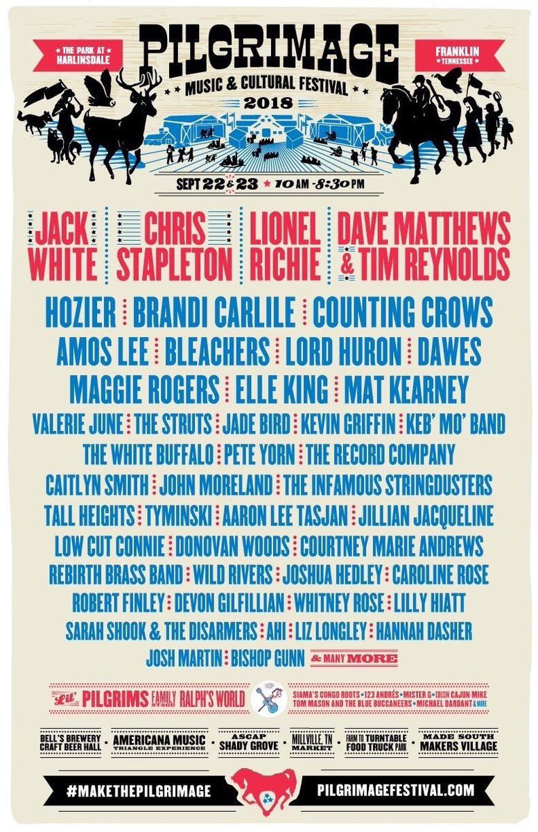 Pilgrimage Lineup 2018